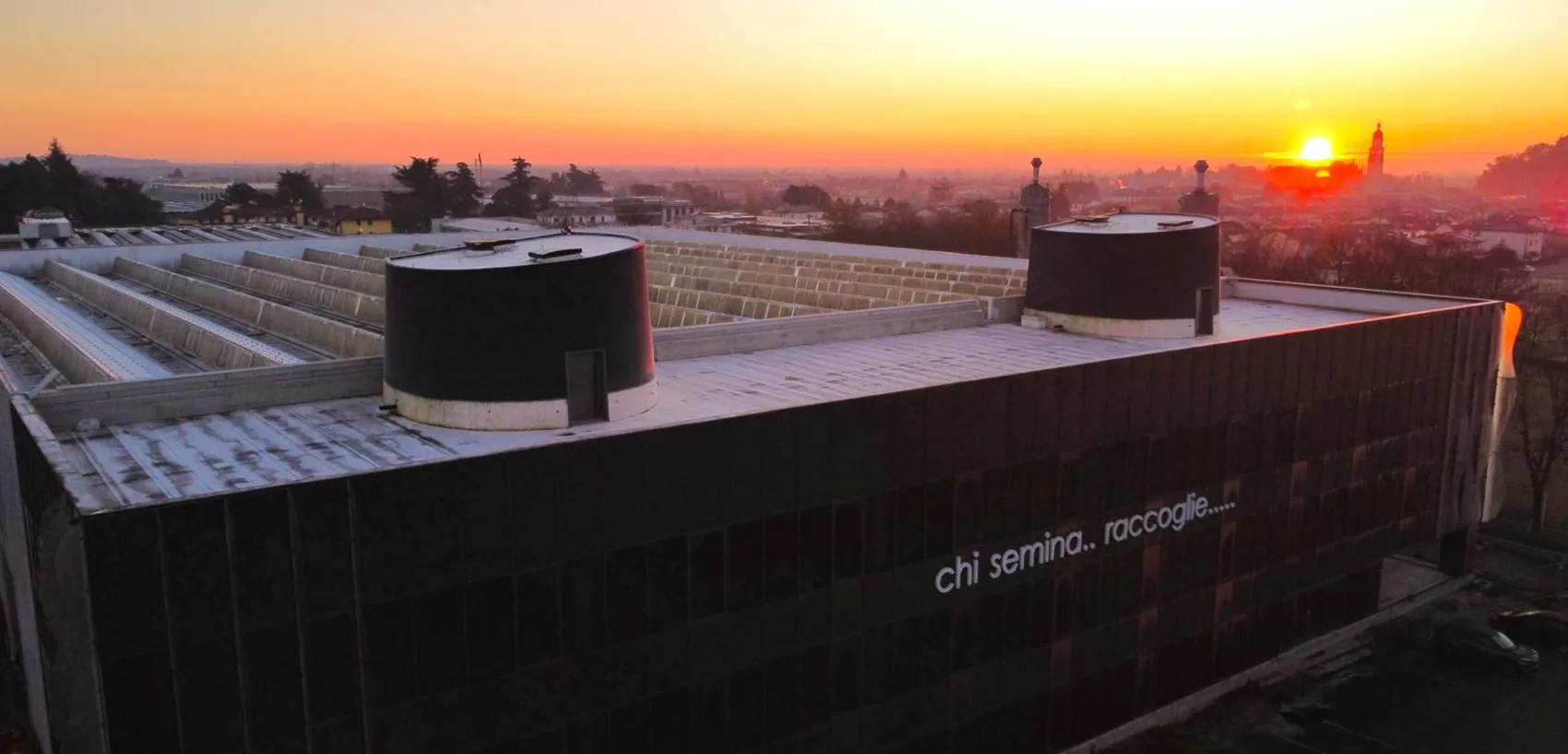 uffici Fanin Fanin offices drone shot